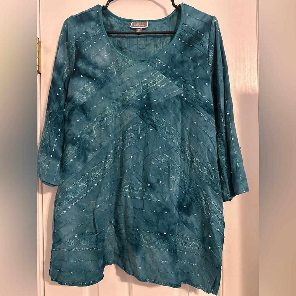 Elegant Teal Women's Tunic Top